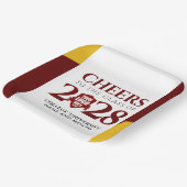 Assiettes En Carton Red Gold School College University (Angulaire)