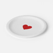 Assiettes En Carton Red Heart (Angle)