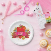 Assiettes En Carton Red Heart True Love (Fête)