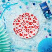 Assiettes En Carton Red Hearts Saint-Valentin (Fête)