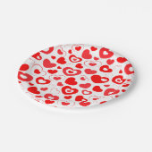 Assiettes En Carton Red Hearts Saint-Valentin (Angle)