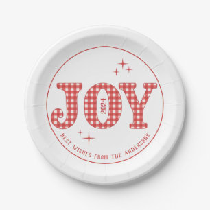 Assiettes En Carton Red Joy New Year Party Custom