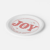 Assiettes En Carton Red Joy New Year Party Custom (Angle)