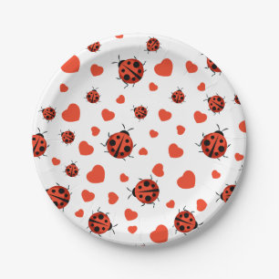 Assiettes En Carton Red Ladybug