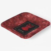 Assiettes En Carton Red Lips Corset Bridal Shower (Angulaire)