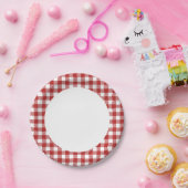 Assiettes En Carton Red n White Plaid Party (Fête)