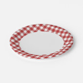 Assiettes En Carton Red n White Plaid Party (Angle)