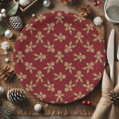 Assiettes En Carton Red Polka Dot Gingbread Homme Noël