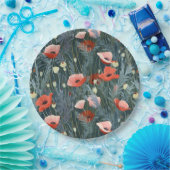 Assiettes En Carton Red Poppy Meadow (Fête)