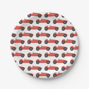 Assiettes En Carton Red Race Car Boy Racing Anniversaire