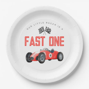 Assiettes En Carton Red Race Car Fast Un 1er anniversaire fête