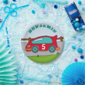 Assiettes En Carton Red Racing Voiture fête d'anniversaire (Fête)