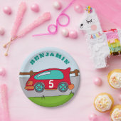 Assiettes En Carton Red Racing Voiture fête d'anniversaire (Fête)