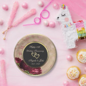 Assiettes En Carton Red Roses Coeurs 50e anniversaire de Mariage (Fête)