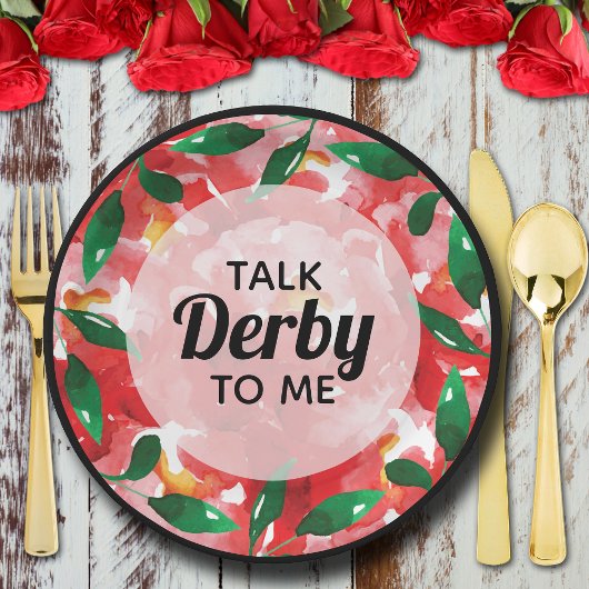 Assiettes En Carton Red Roses me parle Derby