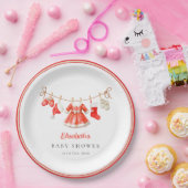 Assiettes En Carton Red Santa Baby Baby Shower (Fête)