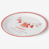 Assiettes En Carton Red Santa Baby Baby Shower (Angle)
