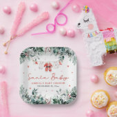 Assiettes En Carton Red Santa Baby Christmas Baby Clothes Baby Shower (Fête)