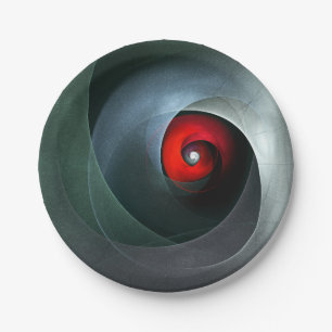 Assiettes En Carton Red Swirl Artistique moderne Art Abstrait Motif #1