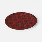 Assiettes En Carton Red tartan plaid hiver Noël motifs vacances (Angle)