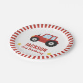 Assiettes En Carton Red Tractor Boys Birthday Party Fournitures (Angle)
