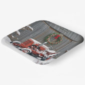 Assiettes En Carton Red Tractor With Christmas Wreath (Angulaire)