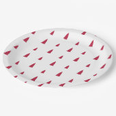 Assiettes En Carton Red Trees Simple Modern Christmas  (Angle)