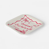 Assiettes En Carton Red Whimsical Beach Bachelorette (Angulaire)