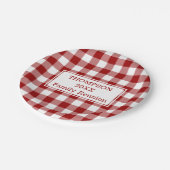 Assiettes En Carton Red White Buffalo Vérifiez votre nom Famille Réuni (Angle)