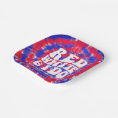 Assiettes En Carton Red White et moi faisons Retro Fête de l'Indépenda (Angulaire)