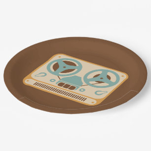 Assiettes En Carton Reel to Reel Tape Recorder Conception analogique