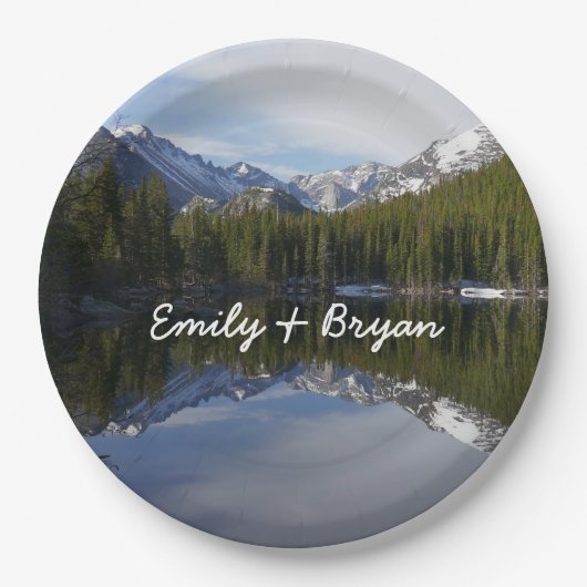 Assiettes En Carton Réflexion du lac Ours II (Devant)