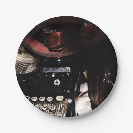 Assiettes En Carton Réflexions de Steampunk (Devant)