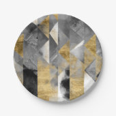 Assiettes En Carton Réflexions dorées I (Devant)