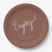 Assiettes En Carton Réflexions Mariage Enjoy Clay ID774 (Devant)