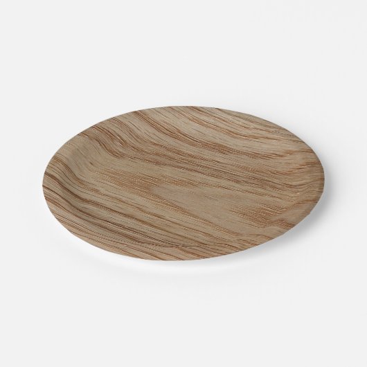 Assiettes En Carton Regard de grain en bois de chêne (Angle)