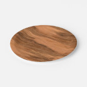 Assiettes En Carton Regard du bois de grain d'eucalyptus naturel (Angle)