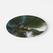 Assiettes En Carton Regard sur le palmier à coco Nature tropicale (Angle)