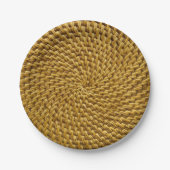 Assiettes En Carton Regarder en osier personnalisé Bohème Bohème Papie (Devant)