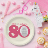 Assiettes En Carton Regardez la plaque en papier rose crème pour 80e a (Fête)