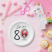 Assiettes En Carton Regardez qui est 80e photo anniversaire (Fête)
