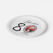 Assiettes En Carton Regardez qui est 80e photo anniversaire (Angle)