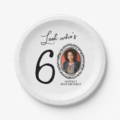 Assiettes En Carton Regardez qui est soixante photo 60e anniversaire (Devant)