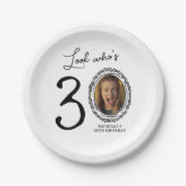 Assiettes En Carton Regardez qui est trente Photo 30e anniversaire (Devant)