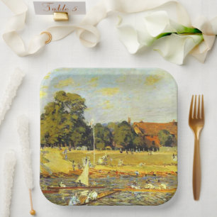 Assiettes En Carton Regatta at Hampton Court Alfred Sisley Poster