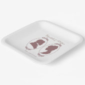 Assiettes En Carton Regency Bridgerton Rose Roses Cameos (Angulaire)