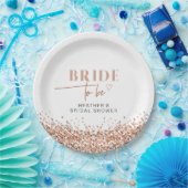 Assiettes En Carton REGINA Rose Gold Blush Rose Bride pour être Douche (Fête)