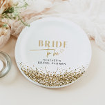 Assiettes En Carton REGINA Yellow Gold Sequins Mariée pour être Douche<br><div class="desc">Cette mariée à être place présente des paillettes de parties scintillant en or jaune, des polices audacieuses modernes, et un coeur amusant dessiné à la main. Modifiez facilement le libellé *most* pour répondre aux besoins de votre événement. Cette plaque en papier est parfaite pour votre douche nuptiale glam, petit déjeuner...</div>