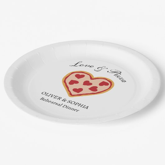 Assiettes En Carton Rehearsal Dinner Pizza Party (Angle)