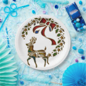Assiettes En Carton Reindeer de Noël et étoiles (Fête)